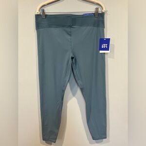 JoyLab Women's High-Rise 7/8 Length Wrap Waistband Leggings Size XL Blue Fin NEW